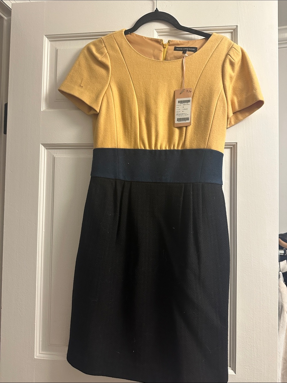 Morine Comte Marant  Colorblock Mini Dress in Yellow, Navy and Black size 3
